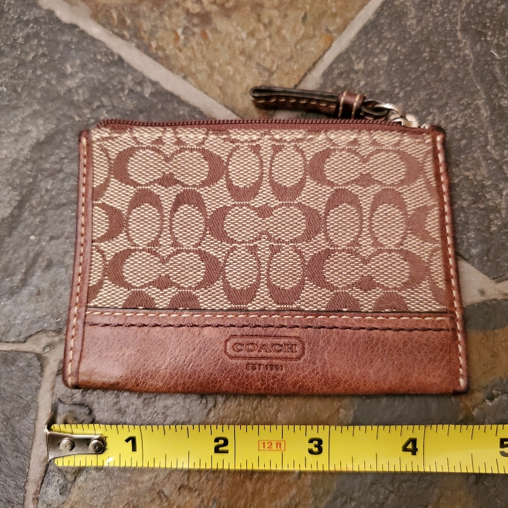 Coach Brown Coin Card Pouch